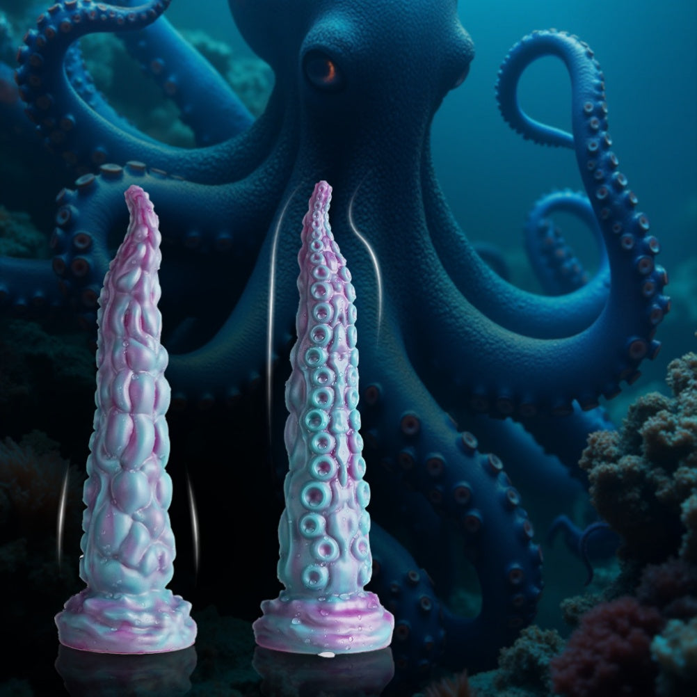 Domlust Tentacle Dildo – Platinum Silicone Octopus Fantasy Dildo with Suction Cup | G-Spot & Beginner-Friendly