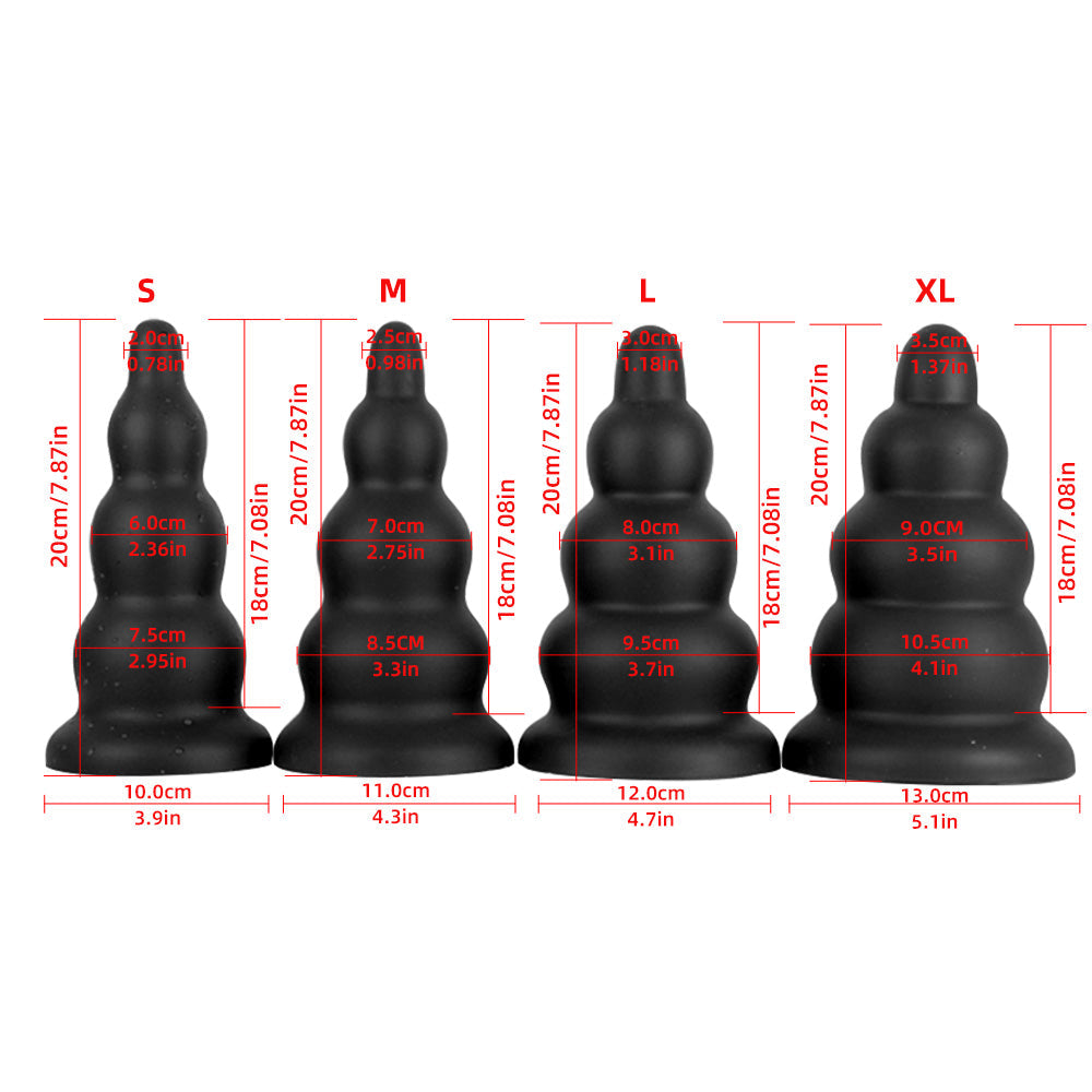 Tower - Ribbed Butt Plug - Thick Butt Plug - Anal Sex Toy