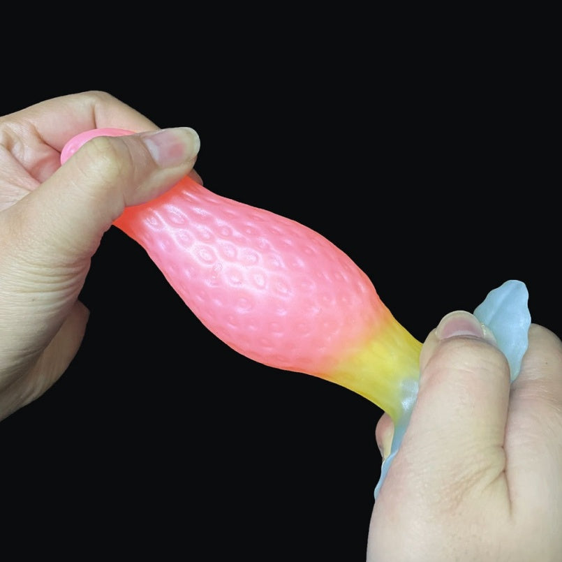 Strawberry Fantasy Butt Plug Dildo - Anchor Liquid Silicone Anal Expander Sex Toys