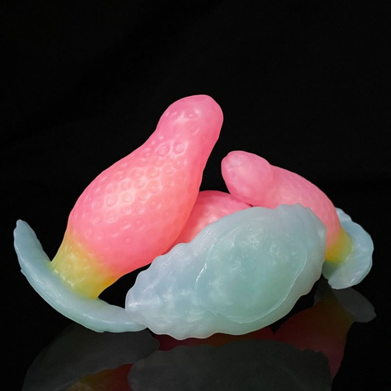 Strawberry Fantasy Butt Plug Dildo - Anchor Liquid Silicone Anal Expander Sex Toys