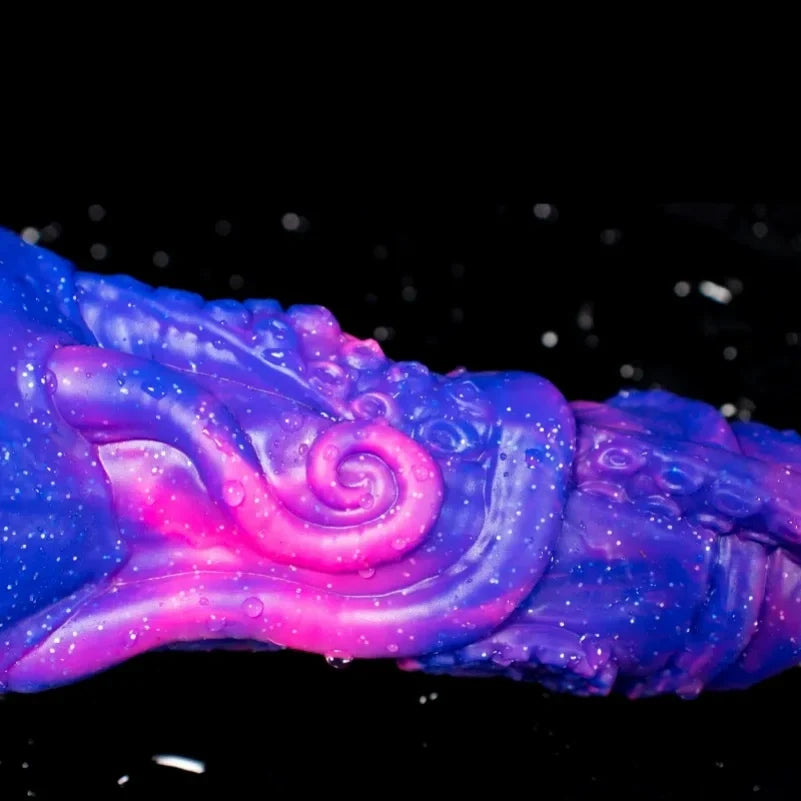 Dragon Dildo Butt Plug – Tentacle Texture Platinum Silicone G-Spot & Anal Toy | Domlust