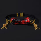 Red & Black Bone-Shaped Ball Gag Bondage Set – Premium Silicone Kinky Sexual Play