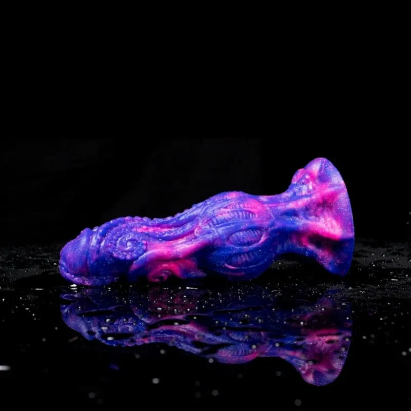 Dragon Dildo Butt Plug – Tentacle Texture Platinum Silicone G-Spot & Anal Toy | Domlust