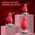 Strawberry Fantasy Butt Plug Dildo - Anchor Liquid Silicone Anal Expander Sex Toys
