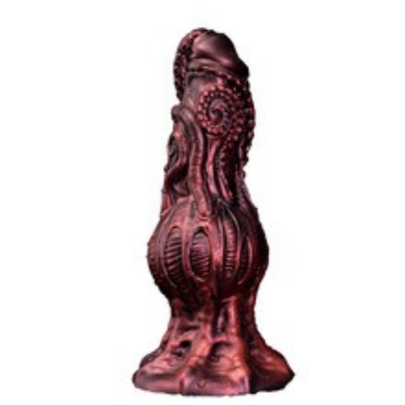 Dragon Dildo Butt Plug – Tentacle Texture Platinum Silicone G-Spot & Anal Toy | Domlust