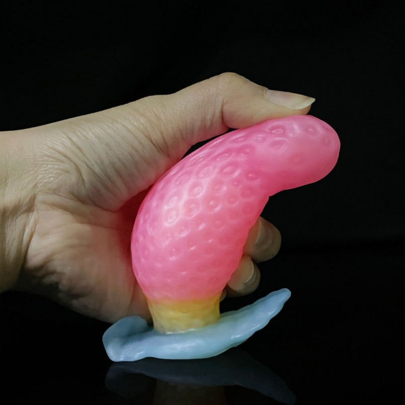 Strawberry Fantasy Butt Plug Dildo - Anchor Liquid Silicone Anal Expander Sex Toys