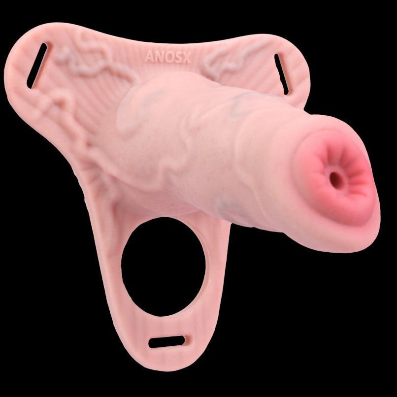 Male Restraint Erection Chastity Cage – Realistic Silicone Cock Sleeve Harness Extender