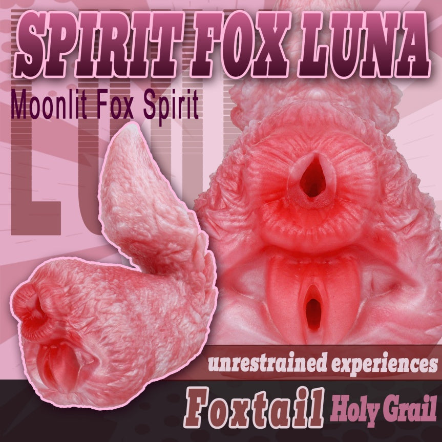 Spirit Fox Luna – Dual-Channel Fantasy Foxtail Pocket Pussy | Platinum Silicone