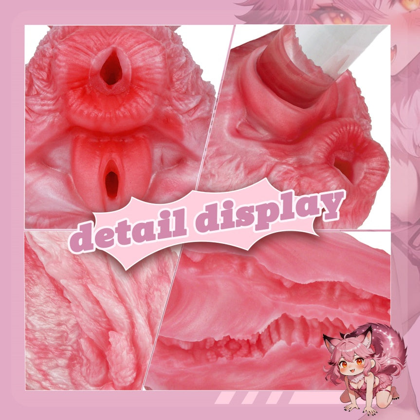 Spirit Fox Luna – Dual-Channel Fantasy Foxtail Pocket Pussy | Platinum Silicone