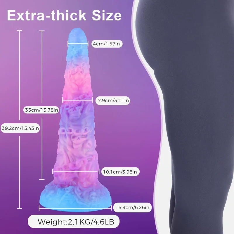 Giant Tentacle Dildo 15 Inch | Platinum Silicone Huge Butt Plug Fist Dildo for BDSM & G-Spot Fetish Play – Domlust