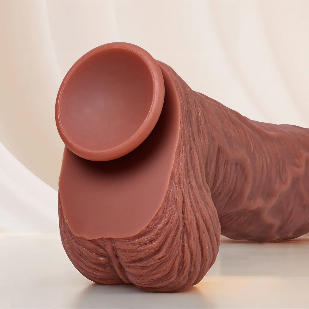 Giant Realistic Dildo 12"+ | Flesh-Vein Silicone | Extreme Filling | Domlust
