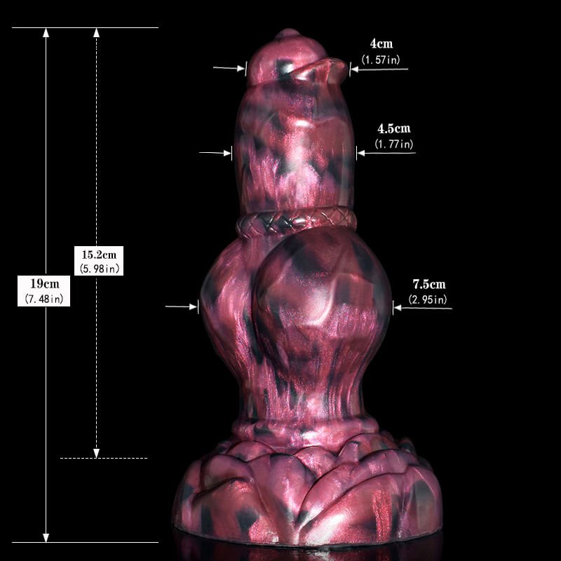 Dark Spirits 9 Inch Silicone Dog Knot Dildo - Tarisss Sex Toy Store