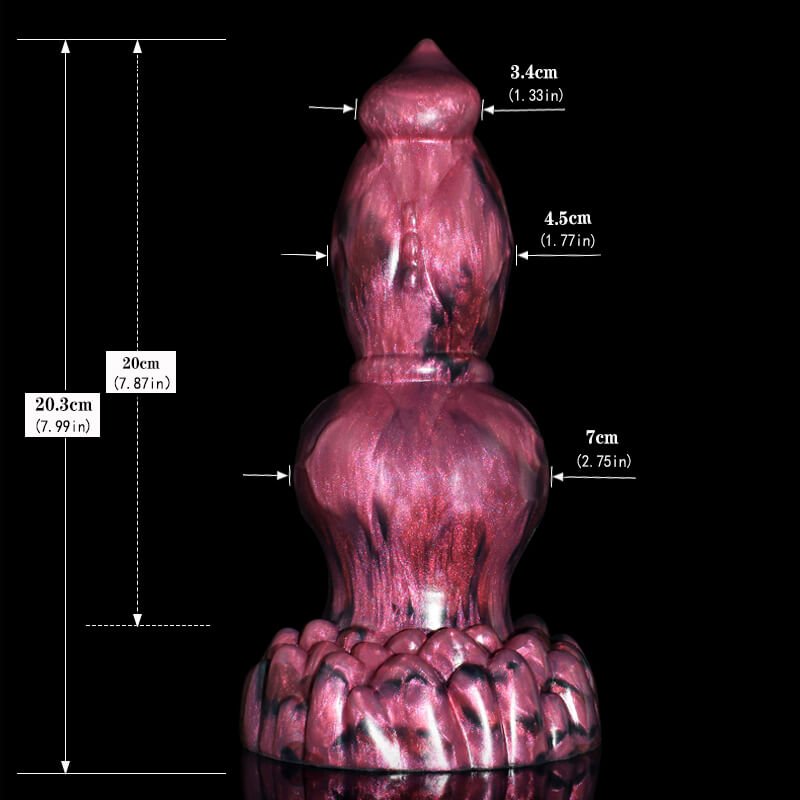 Dark Spirits 9 Inch Silicone Dog Knot Dildo - Tarisss Sex Toy Store