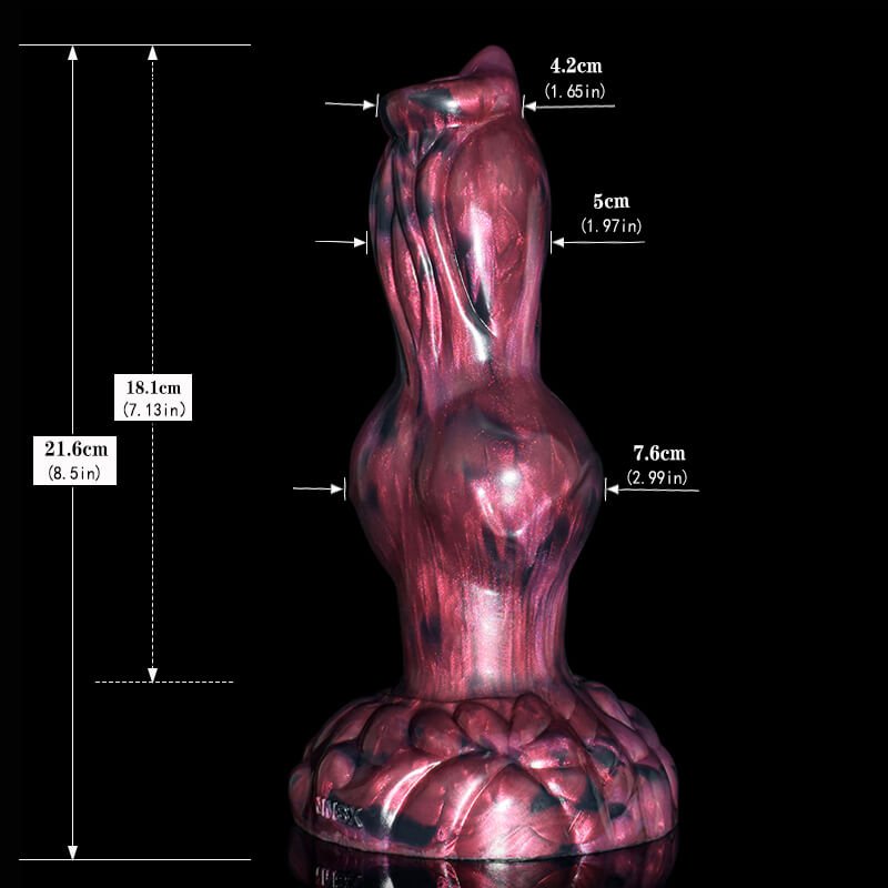 Dark Spirits 9 Inch Silicone Dog Knot Dildo - Tarisss Sex Toy Store