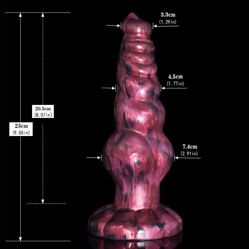 Dark Spirits 9 Inch Silicone Dog Knot Dildo - Tarisss Sex Toy Store