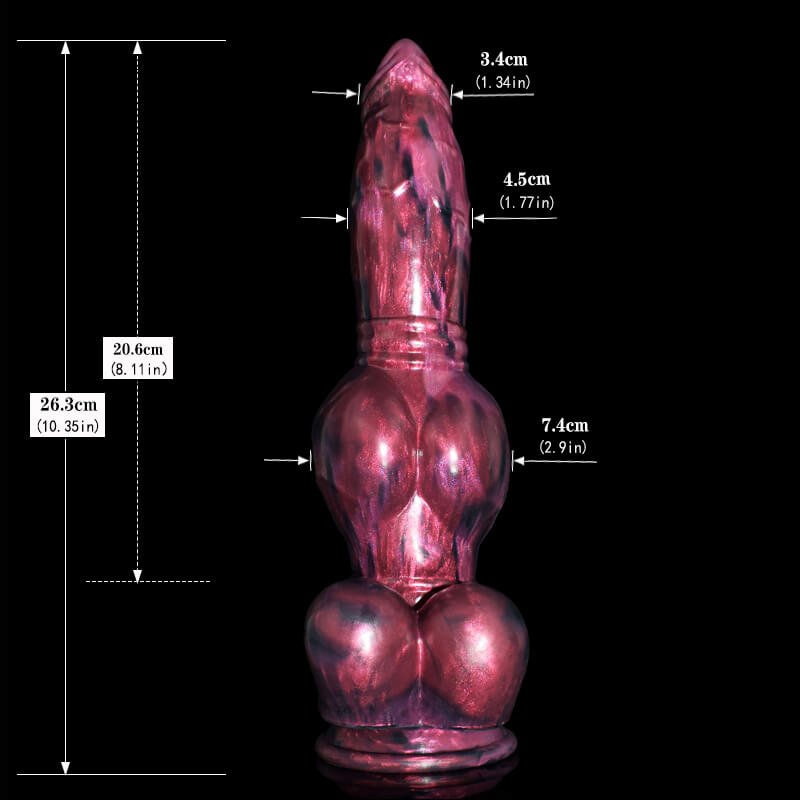 Dark Spirits 9 Inch Silicone Dog Knot Dildo - Tarisss Sex Toy Store