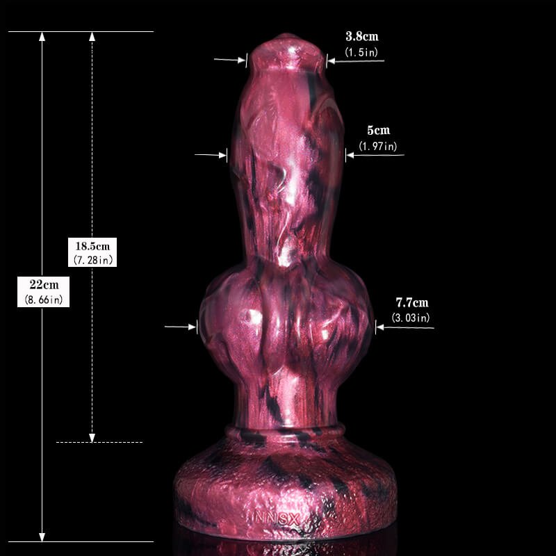 Dark Spirits 9 Inch Silicone Dog Knot Dildo - Tarisss Sex Toy Store
