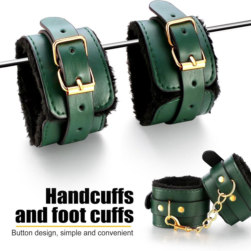 Deluxe Bondage Play Set with Leather Restraints and Accessories - Tarisss Sex Toy Store