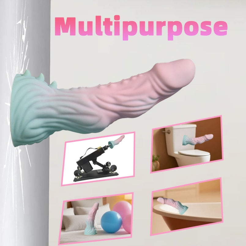 Fantasy Dragon Dildo 7" | Bulge-Ball Shaft | Suction Cup & Strap-On | Domlust