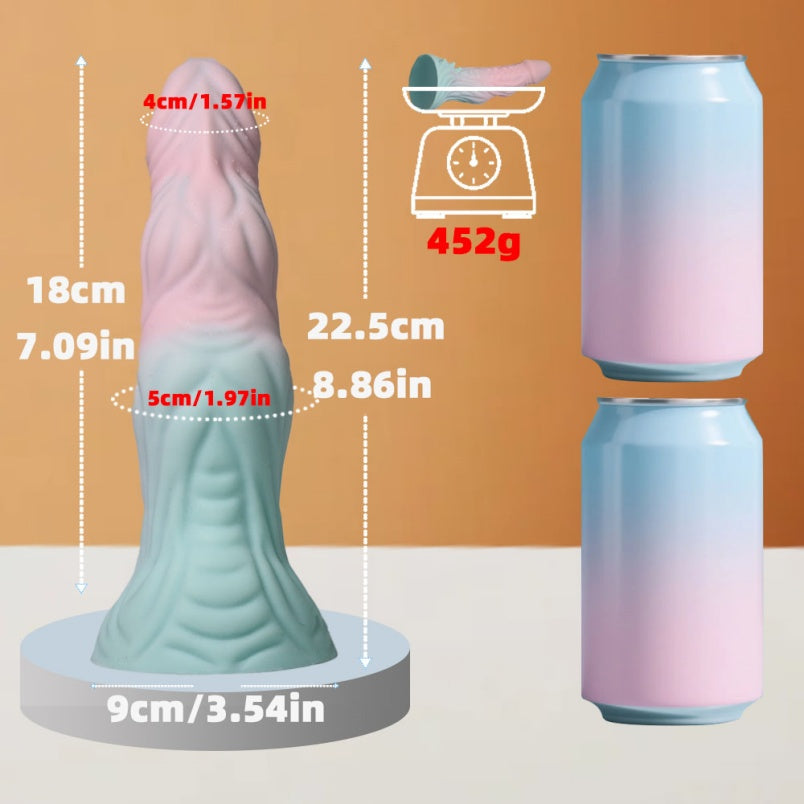 Fantasy Dragon Dildo 7" | Bulge-Ball Shaft | Suction Cup & Strap-On | Domlust