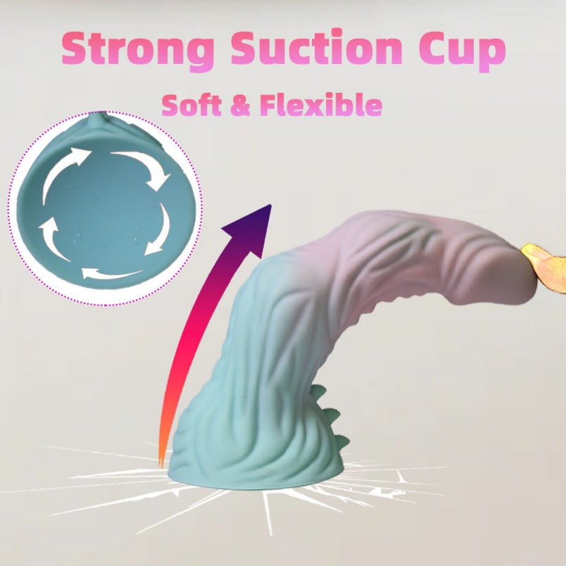 Fantasy Dragon Dildo 7" | Bulge-Ball Shaft | Suction Cup & Strap-On | Domlust