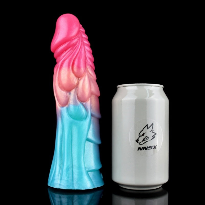 Neon Silicone Fantasy Penis Sleeve - Dragondildo Male Cocksleeve Extender Pegging Sex