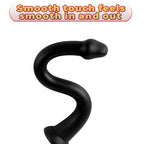 Extra Long Black Alien Dildo Butt Plug - Monsterdildo Deep Vaginal Women Masturbation