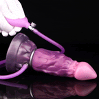 Domlust Purple Inflatable Dragon Dildo – Platinum Silicone Dual-Mode Fantasy Inflatable Anal Butt Plug Fetish Sex Toy