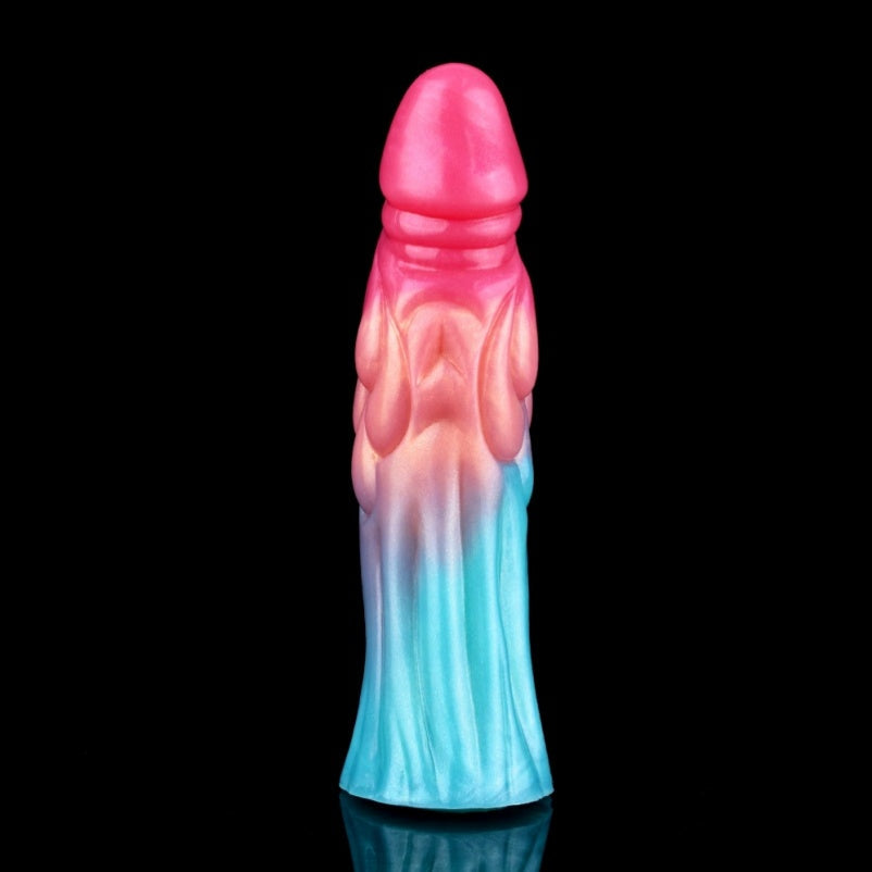Neon Silicone Fantasy Penis Sleeve - Dragondildo Male Cocksleeve Extender Pegging Sex