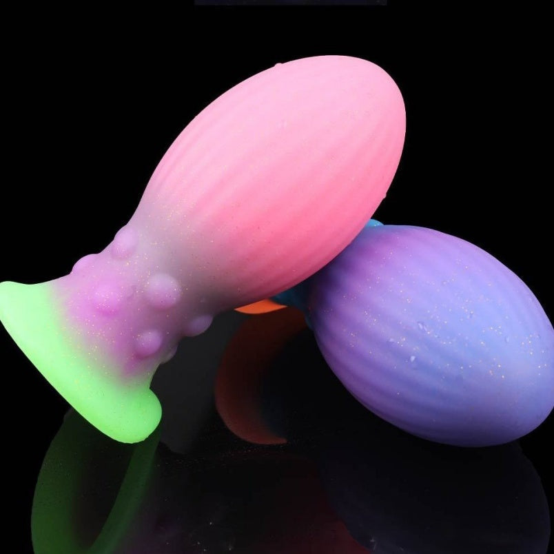 Glowing-in-Dark Fantasy Egg Dildo - Fist Ruined Orgasm Anal Expansion Women Masturbator