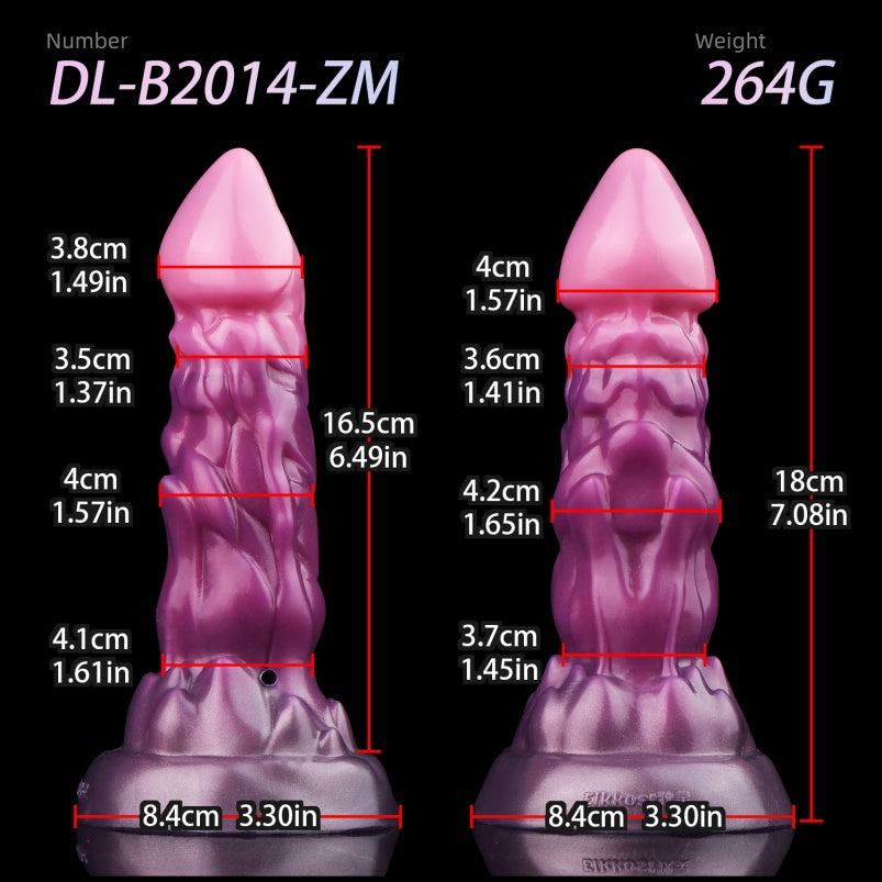 Domlust Purple Inflatable Dragon Dildo – Platinum Silicone Dual-Mode Fantasy Inflatable Anal Butt Plug Fetish Sex Toy