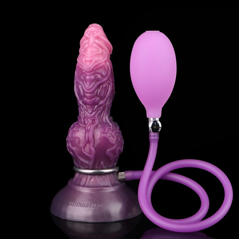 Domlust Purple Dragon Dildo – Inflatable Silicone Monster Dildo for Fantasy Fetish Play