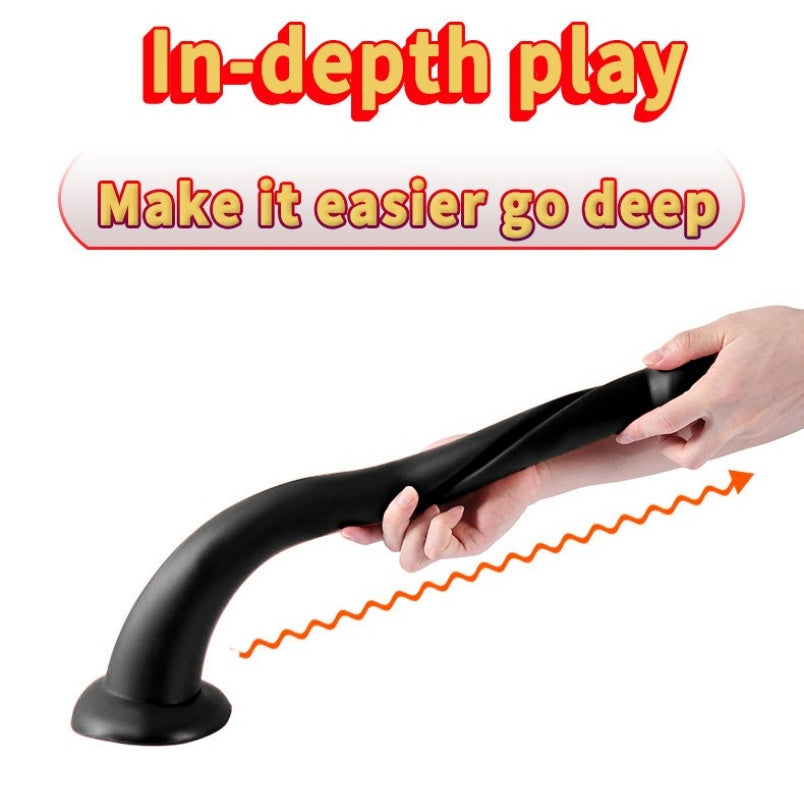 Extra Long Black Alien Dildo Butt Plug - Monsterdildo Deep Vaginal Women Masturbation