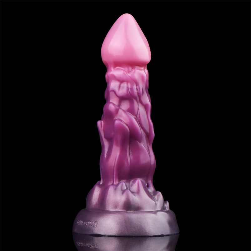 Domlust Purple Inflatable Dragon Dildo – Platinum Silicone Dual-Mode Fantasy Inflatable Anal Butt Plug Fetish Sex Toy