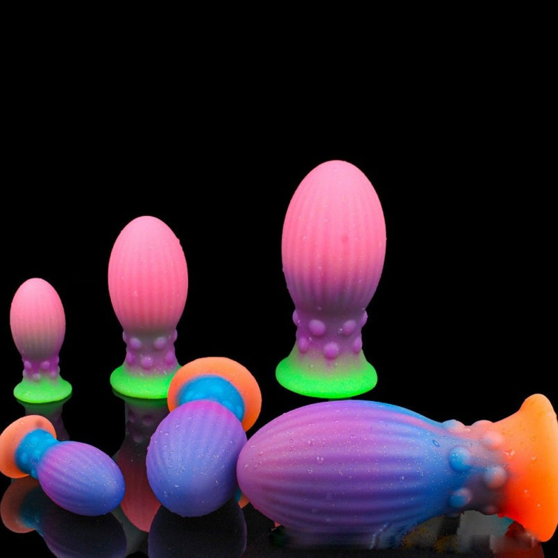 Glowing-in-Dark Fantasy Egg Dildo - Fist Ruined Orgasm Anal Expansion Women Masturbator