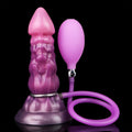 Domlust Purple Inflatable Dragon Dildo – Platinum Silicone Dual-Mode Fantasy Inflatable Anal Butt Plug Fetish Sex Toy