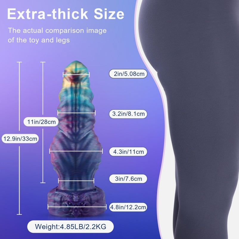 Domlust Horse Dildo – Giant Silicone Fantasy Dildo with Spiral & Knot for Extreme Fullness