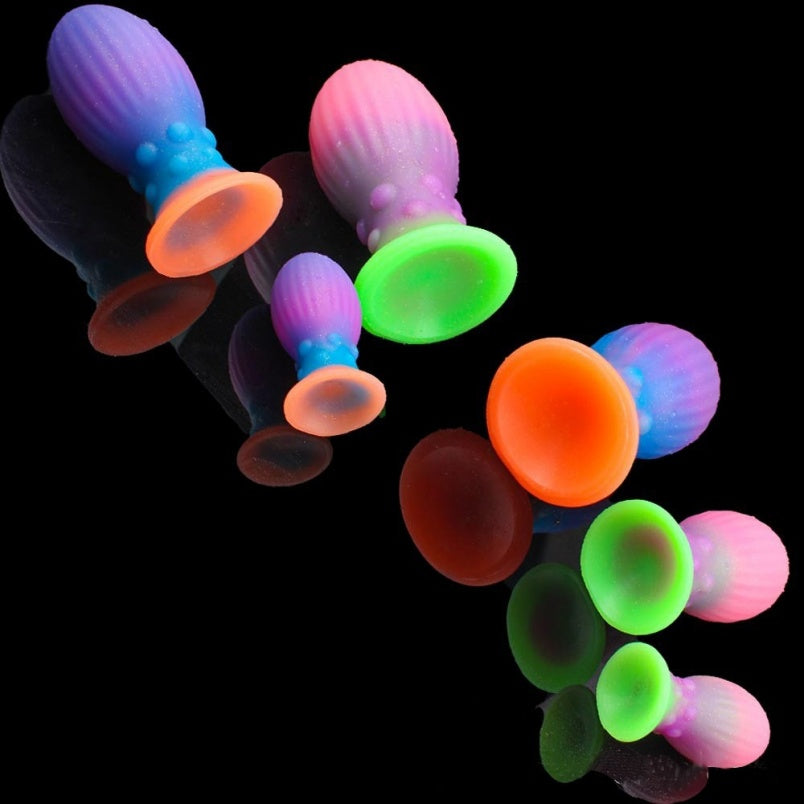 Glowing-in-Dark Fantasy Egg Dildo - Fist Ruined Orgasm Anal Expansion Women Masturbator