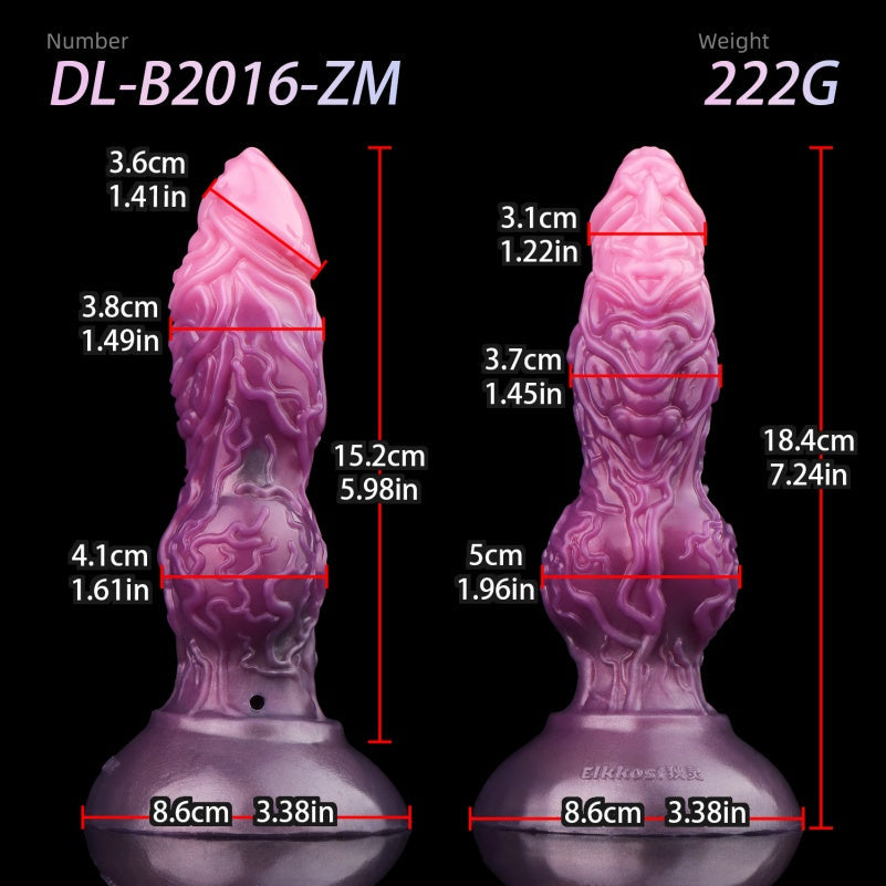 Domlust Purple Dragon Dildo – Inflatable Silicone Monster Dildo for Fantasy Fetish Play