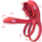 G-Spot Vibrating Silicone Cock Rings – Rose Clitoral Suction Masturbation Couple Sex Toys