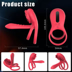 G-Spot Vibrating Silicone Cock Rings – Rose Clitoral Suction Masturbation Couple Sex Toys