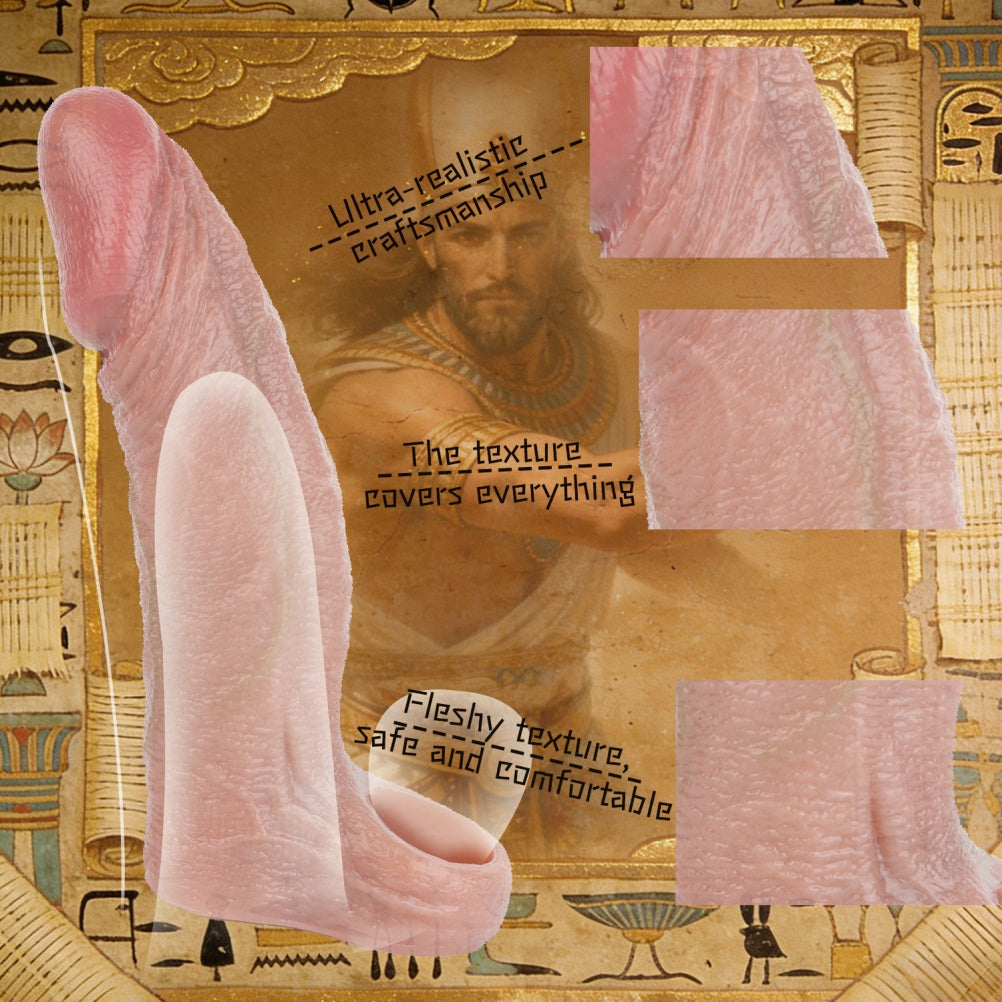 Male Wearable Penis Extender Sleeve - Realistic Fleshy Silicone Delay Sex Toys