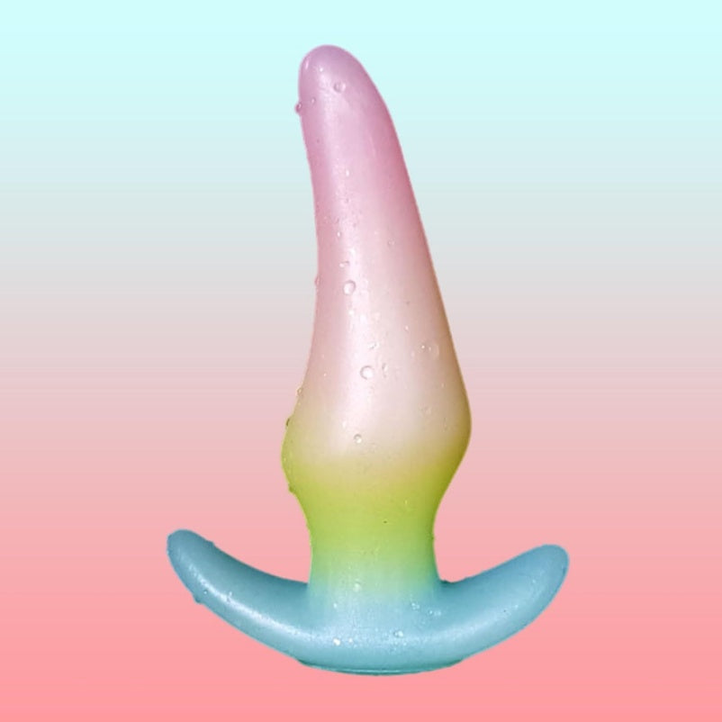 Peach Pink Silicone Fantasy Butt Plug Dildo - Strap On Everyday Anal Expander Sex Toys