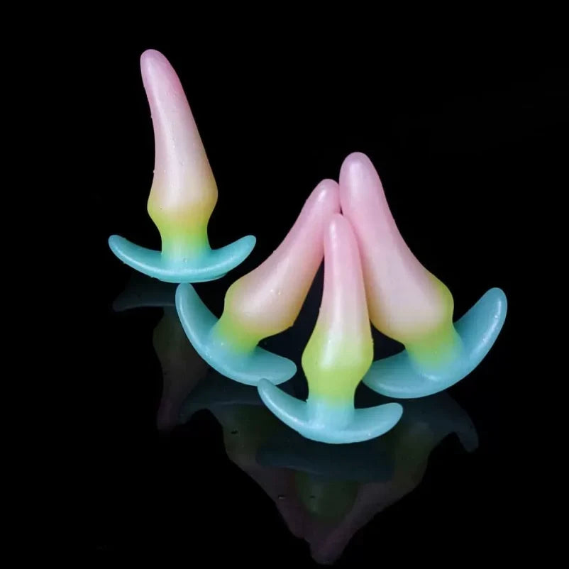 Peach Pink Silicone Fantasy Butt Plug Dildo - Strap On Everyday Anal Expander Sex Toys