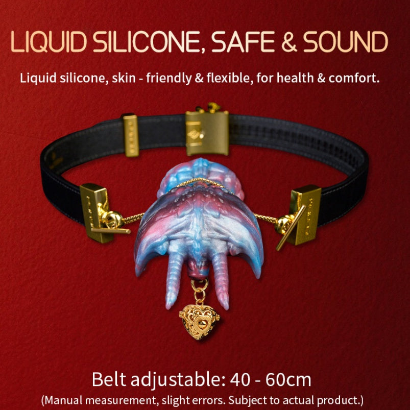 Strap-on Silicone Monster Vertical Ballgag – Extreme Restraints Female Oral Training Toy