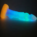 Domlust Glow-in-the-Dark Dragon Dildo | Platinum Silicone Fantasy Butt Plug with Suction Cup