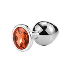 Diamond Metal Butt Plug with Round Base - Tarisss Sex Toy Store
