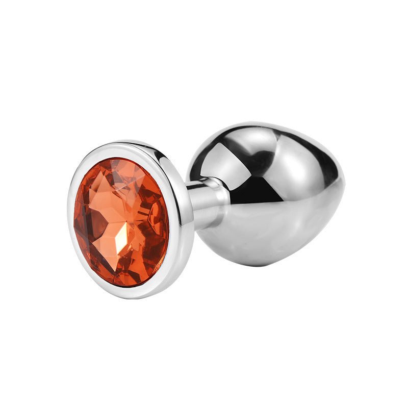 Diamond Metal Butt Plug with Round Base - Tarisss Sex Toy Store