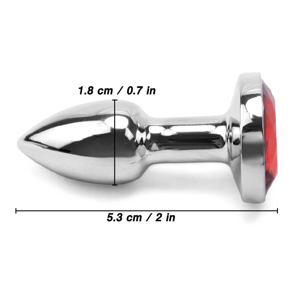 Diamond Metal Butt Plug with Round Base - Tarisss Sex Toy Store