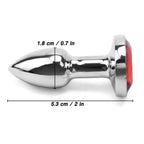 Diamond Metal Butt Plug with Round Base - Tarisss Sex Toy Store
